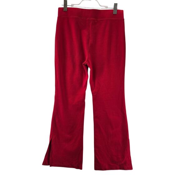 Anthropologie Maeve Wide Leg Pants Womens Medium Petite Red Pull On Knit Stretch - Picture 5 of 11